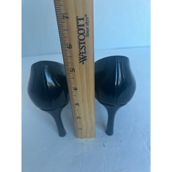 Louis Vuitton Heartbreaker Black Leather Slip On Stiletto Heel Pump Shoes Sz 5 - Picture 7 of 13